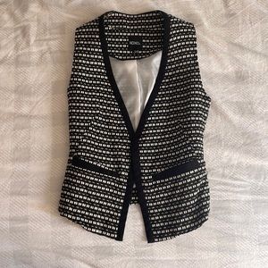 Black and white dress vest